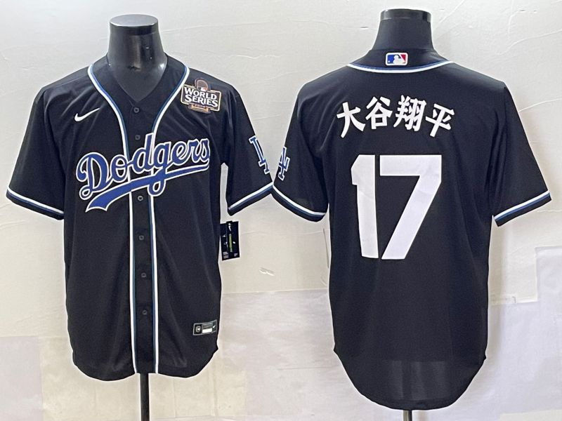 Men 2025 Los Angeles Dodgers #17 Ohtani Black Three generations Fashion Nike MLB Jersey style 7048->los angeles dodgers->MLB Jersey